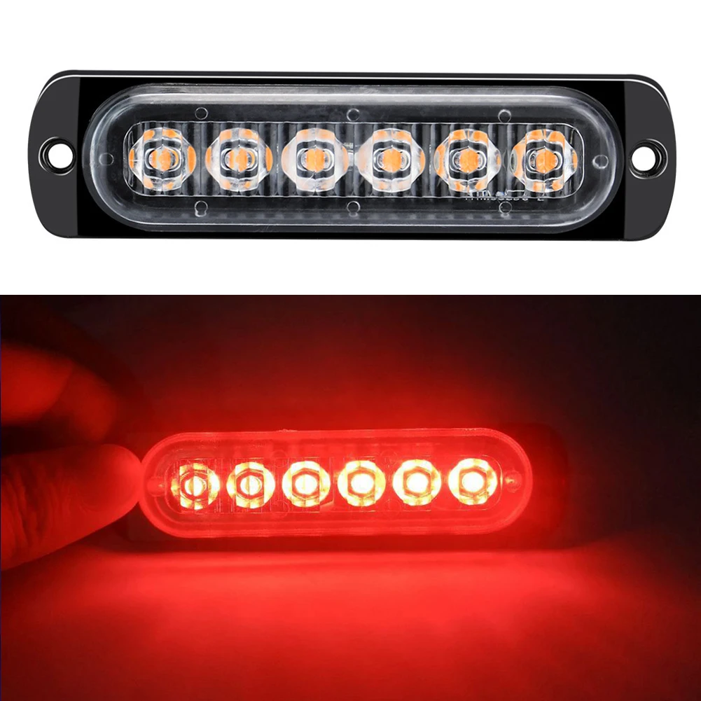 

High Intensity LED Strobe Lights 6 Flashing Grille Lights for Automotive Use Energy Efficient and for All Vehicles