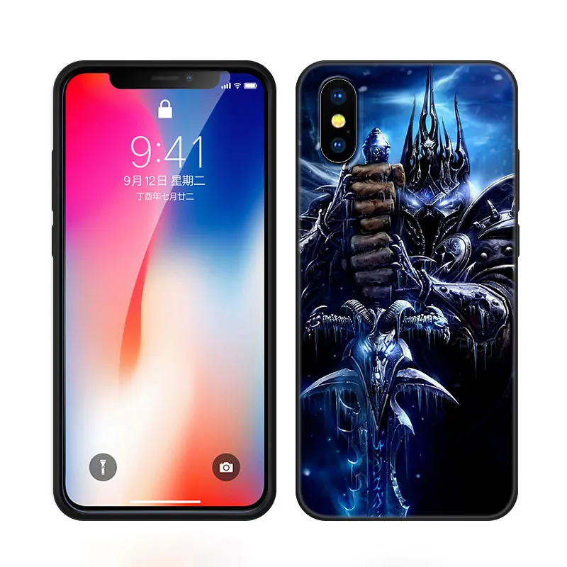 The World of Warcraft Phone Case For Apple iPhone 13 12 Mini 14 11 Pro XS Max XR X 8 7 6S 6 Plus SE 2022 2020 5S TPU Black Cover