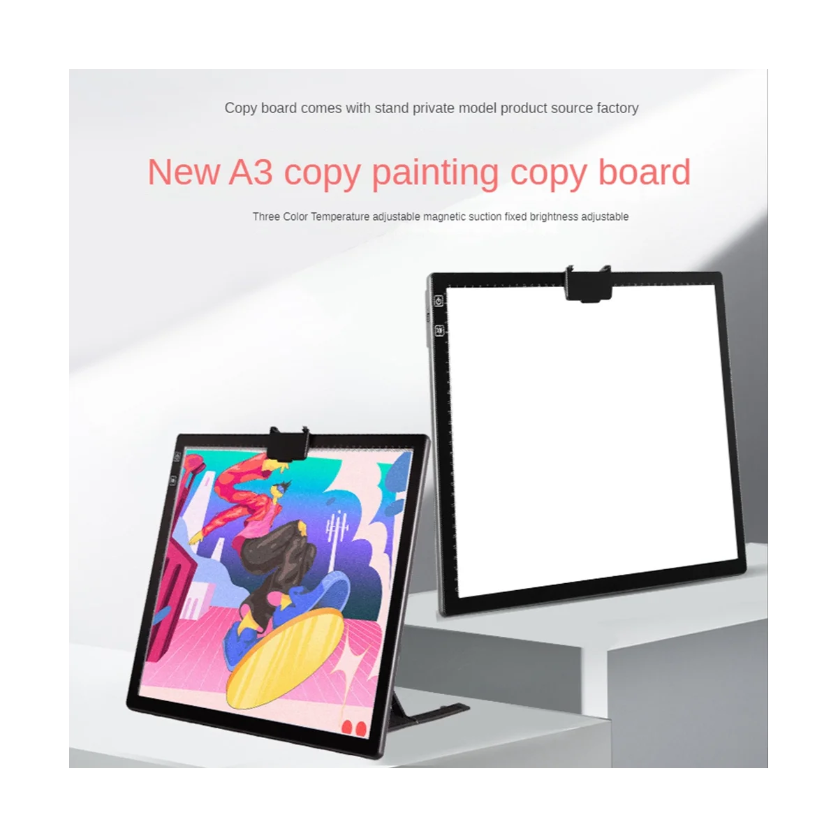 

A3 Battery Power Painting Led Copy Board with Stand,Portable LED Board perfect for Painting Copying, Calligraphy Tracing