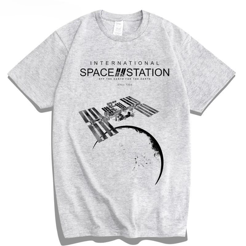 

Футболка с короткими рукавами International Space Station, Space Geek, Студент, Астрономия, Вселенная, Батьки-ребенок, Принт из чистого хлопка