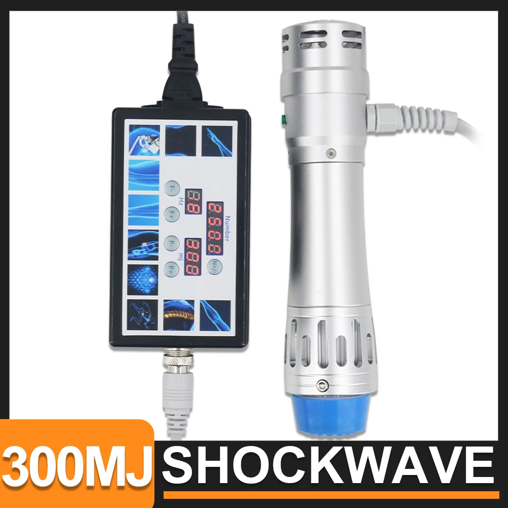 Shockwave Therapy Machine ED Treatment Effective Shoulder Pain Relieve Body Massage 300MJ Protable Shock Wave Equipment