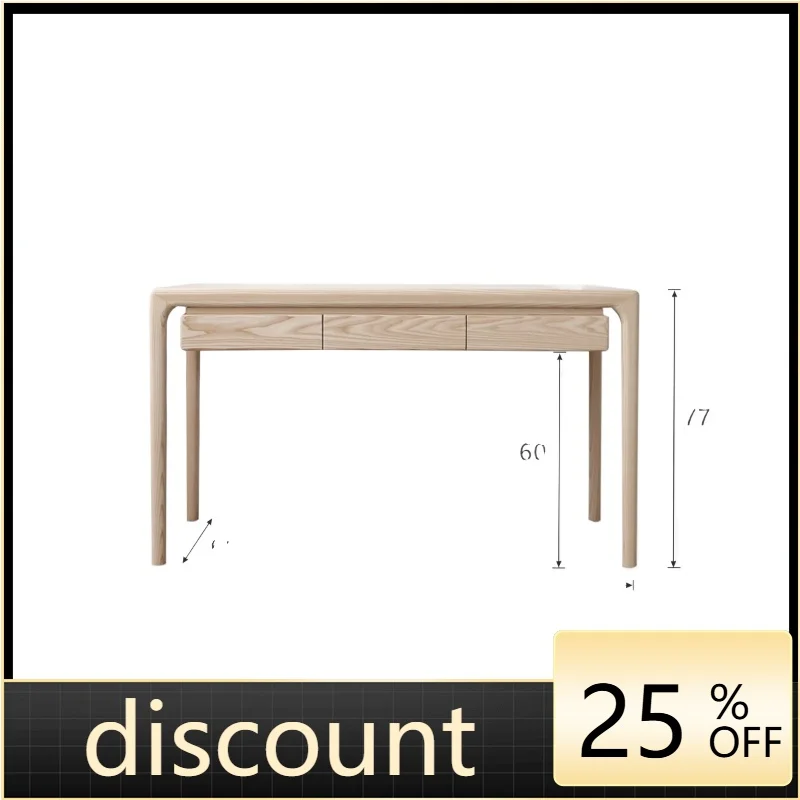 

LMM Solid Wood Desk Japanese Modern Simple Study Bedroom Log Computer Desk