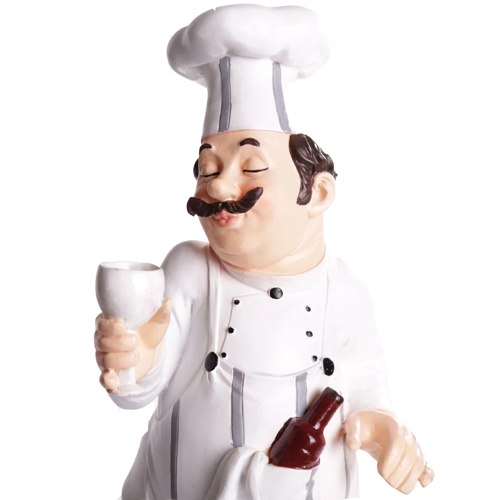 Resin Crafts Chef Statue, Creative Character Ornaments, Home Decoration, Bar, Western Restaurant, Cafe, Cake Shop Decor, VIP Fas