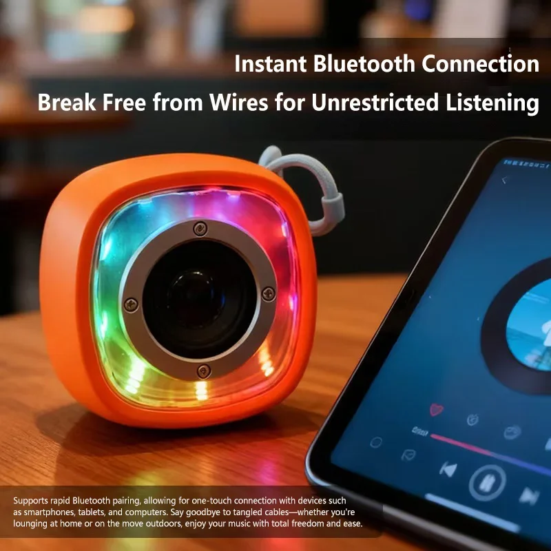 

Mini Speaker 360° Surround Sound Ultra-heavy Bass Speaker Bluetooth Speaker With Powerful Sound Effect Rechargeable Bluetooth