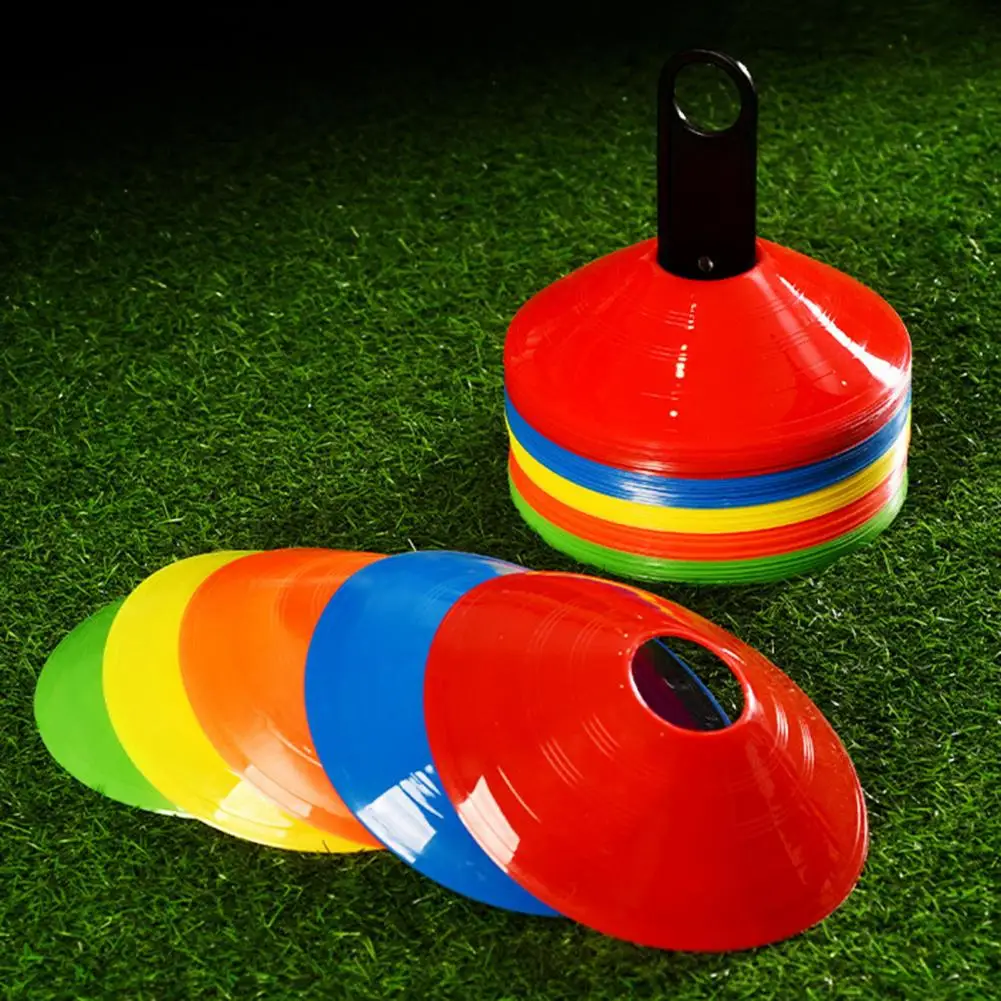 Soccer Training Tool Soccer Cones Flexible Impact Resistant Soccer Training Cones 50 Brightly Colored Pieces with for Football