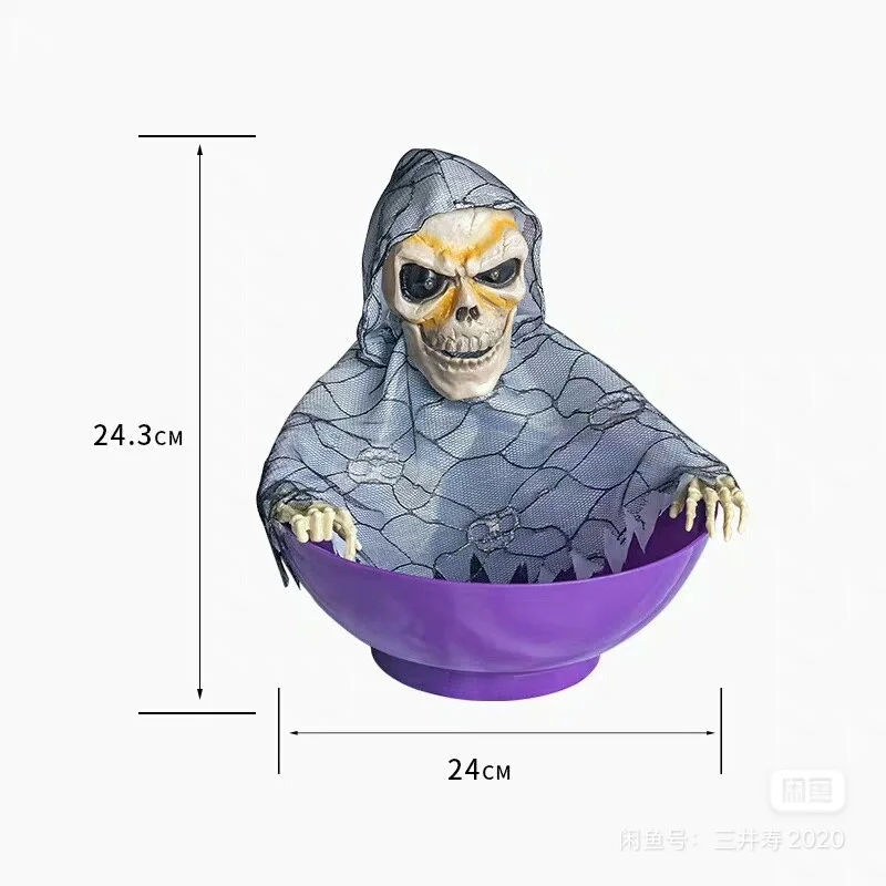 Halloween Decoration Glowing Swing Electric Fruit Platter Ghost Party Terrifying Atmosphere Shooting Scene Decoration Props