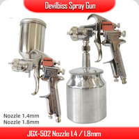 Original Devilbiss Spray Gun JGX-502 Nozzle 1.4 / 1.8mm Pneumatic Gravity Type / Up Suction Can