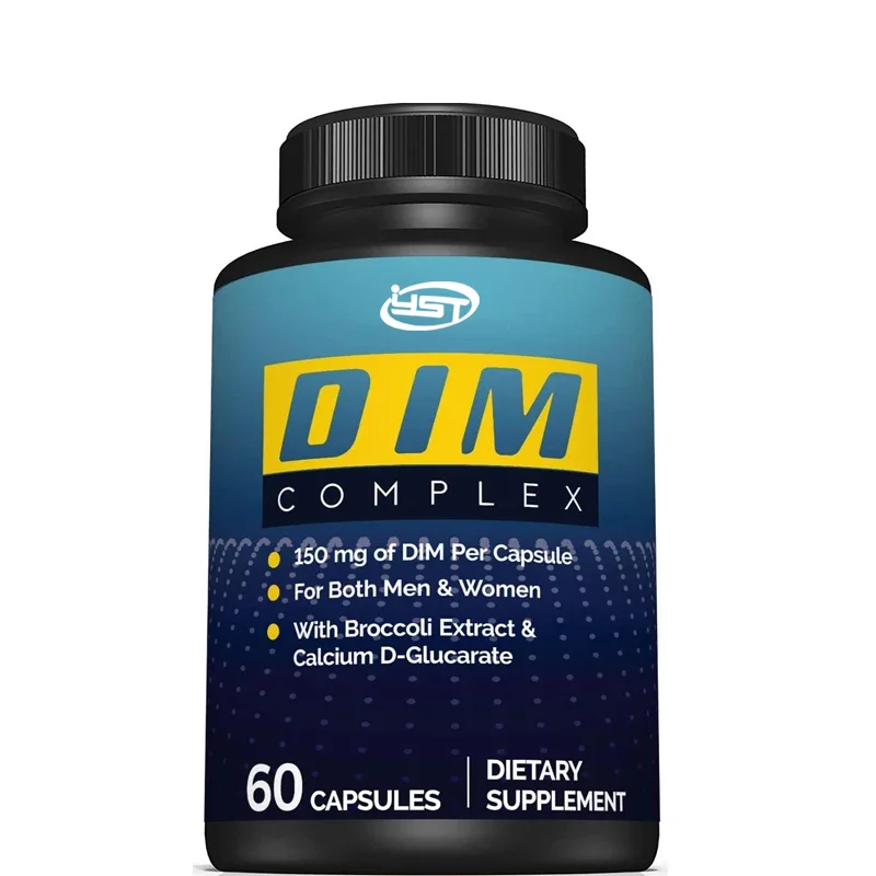 

High quality DIM supplements - broccoli, D-calcium gluconate, and piperine - for menopausal support and balance