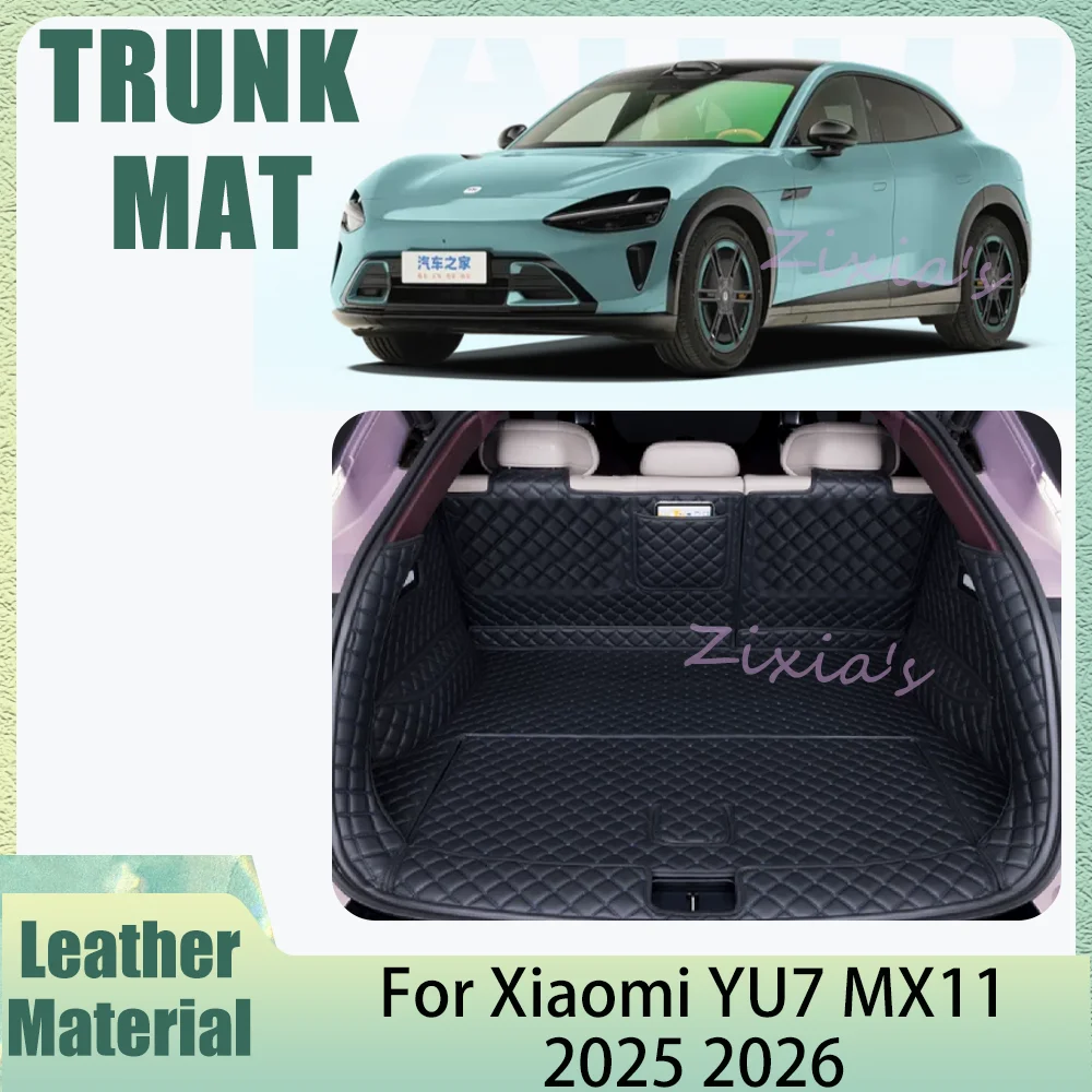 For Xiaomi YU7 MX11 2025 2026 Car Leather Boot Covers Scratch Trunk Mat Pad Tray Protection Decoration Interior Accessories
