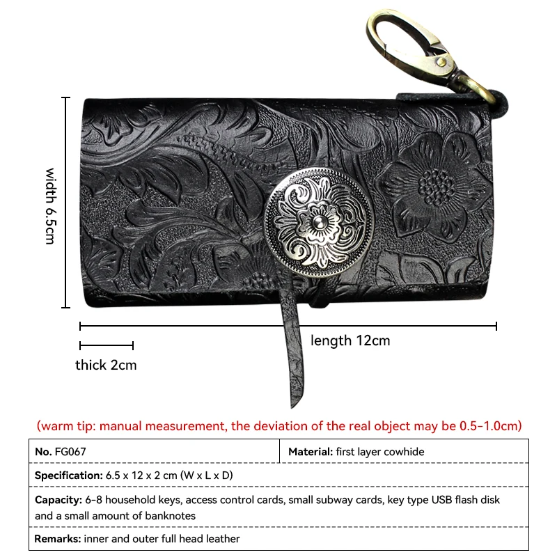 Classic Key Wallet Genuine Leather Key Holder Bag Handmade Housekeeper Keychain Keyring keys organizer pouch