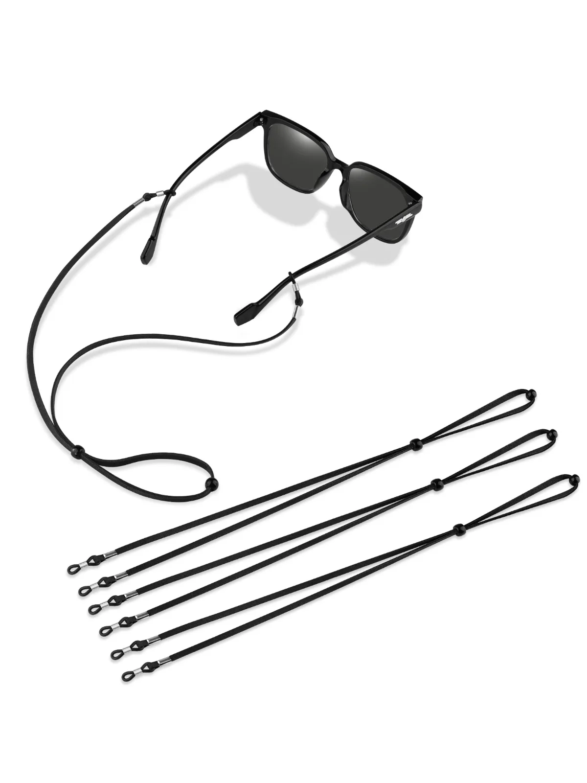Einfarbiges Anti-Verlust-Brillenband aus Wildleder, Verstellbares Brillenband, Unisex Rutschfester Brillenhalter