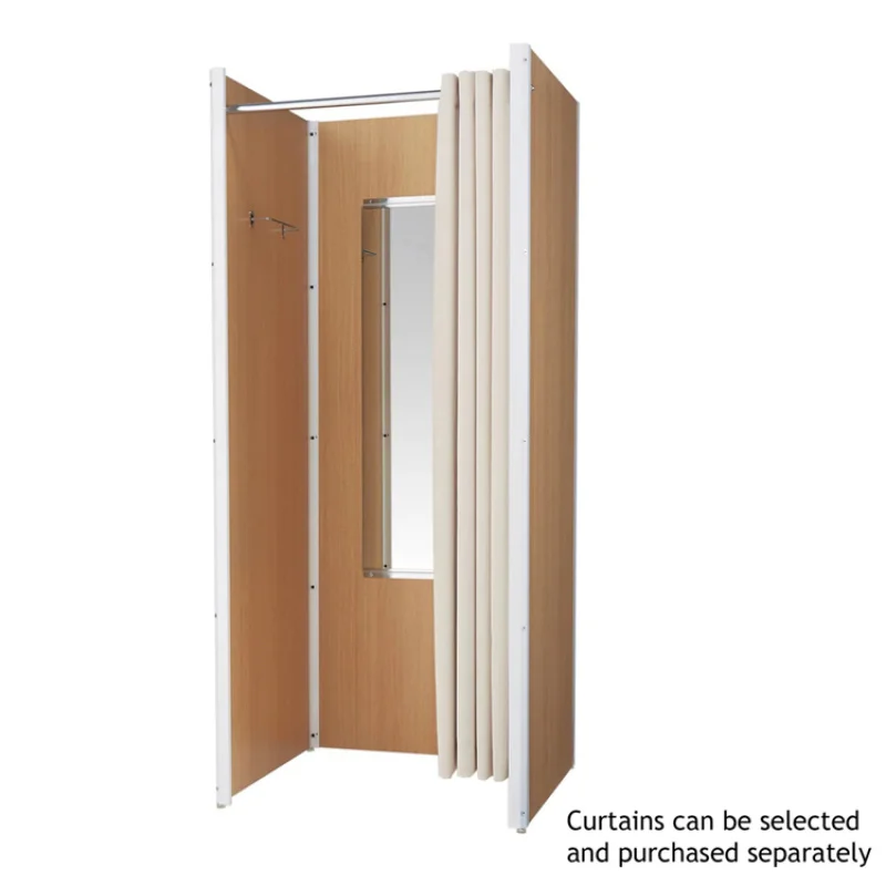 custom.Shop Frame Portable Clothing Store Cabinet Display Rack Wooden Fitting Room