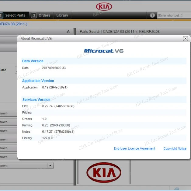 2025.01 For KIA EPC Microcat Live EPC parts and accessories for For KIA V6 Part Catalog cars buses trucks