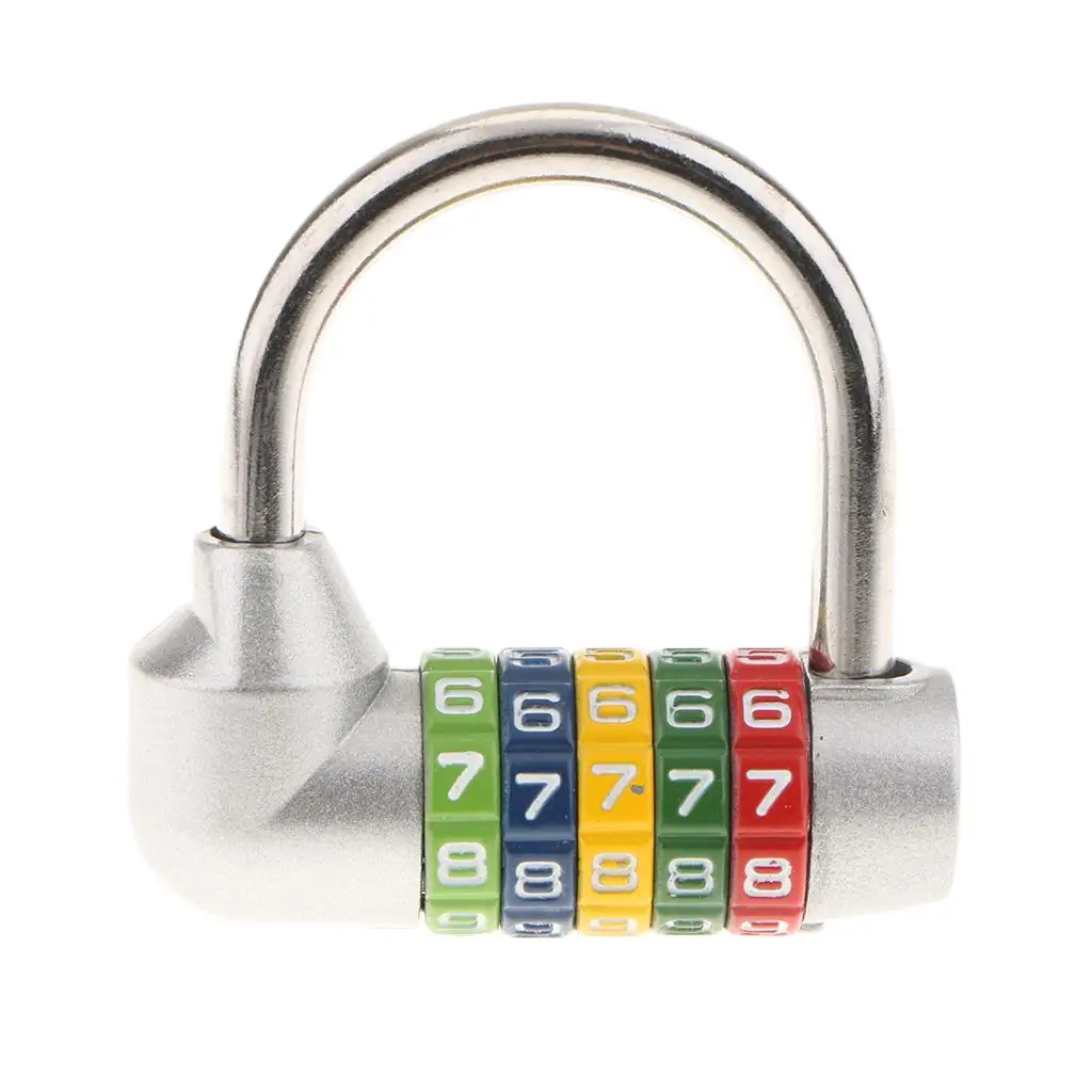 Suitcase Padlock 5 Dial Combination Zinc Alloy Code Lock for Luggage Backpack Safety Protection
