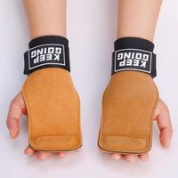 1 pc Palm Protection Wear-resistant Non-slip Wrist Protection Fitness Weightlifting Booster Belt Deadlift Pull-ups