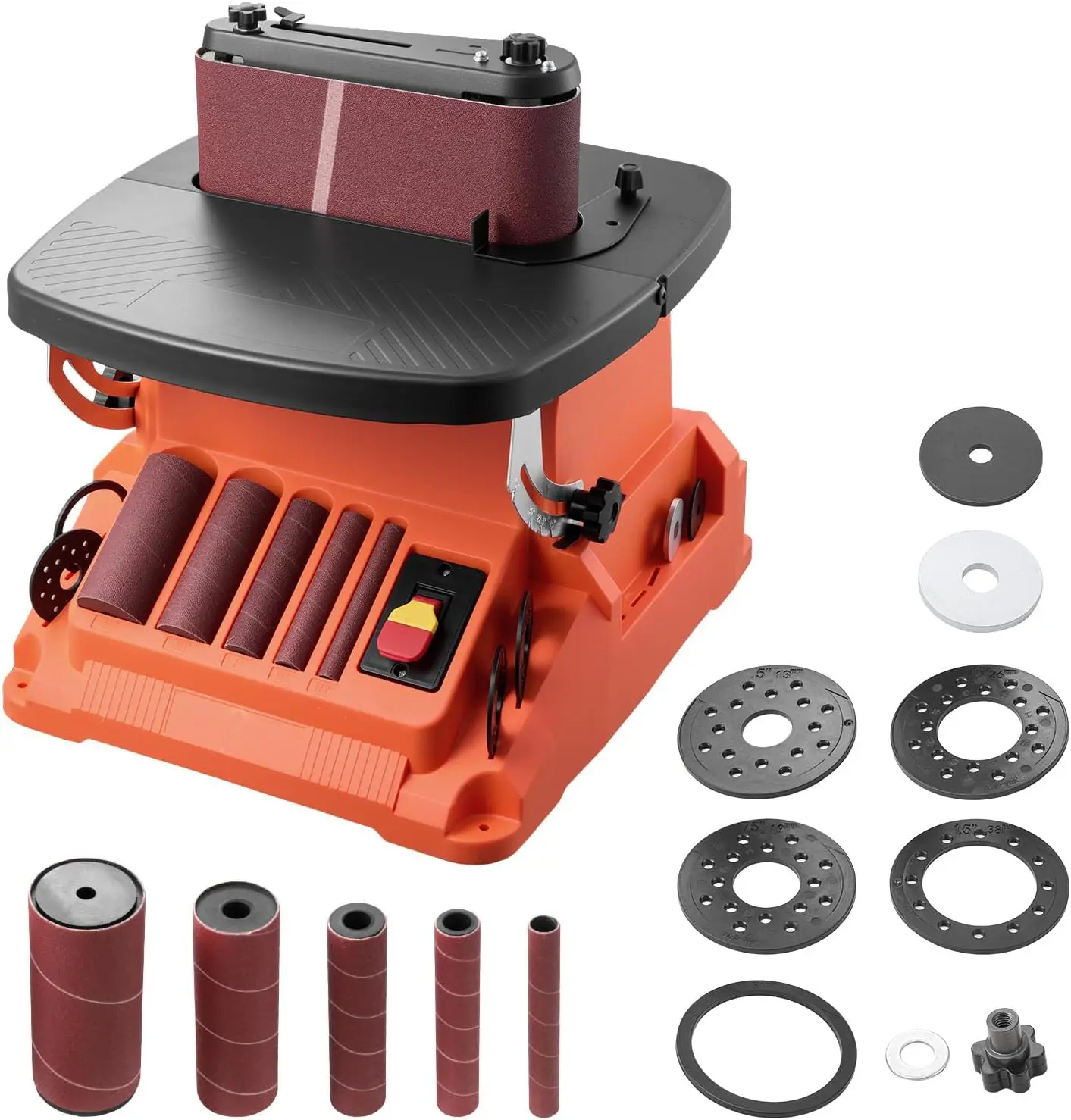 Oscillating Belt and Spindle Sander, 2400RPM Benchtop Spindle Sander with 5/8
