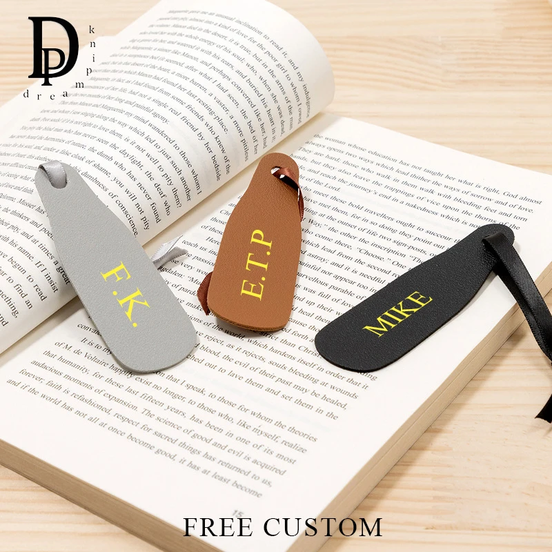 Custom Name Cute Bookmark Engrave Initials Mini Book Page Marking Student Reading Paper Marks Personalized Mini Wedding Gift