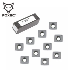 FOXBC – Inserts en carbure pour têtes de coupe Byrd Shelix, 15x15x2.5mm, outils de tournage du bois pour Dewalt DW735 DW735X 10 pièces