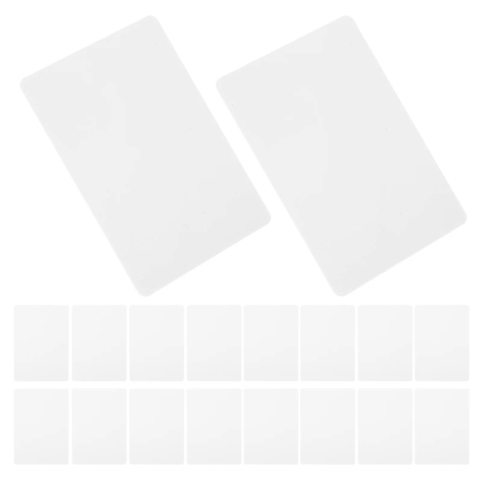 20 قطعة بطاقات عمل PVC فارغة مزدوجة الجوانب قابلة للطباعة بطاقة PVC بيضاء فارغة لشارات الهوية بطاقة بلاستيكية مقاومة للماء