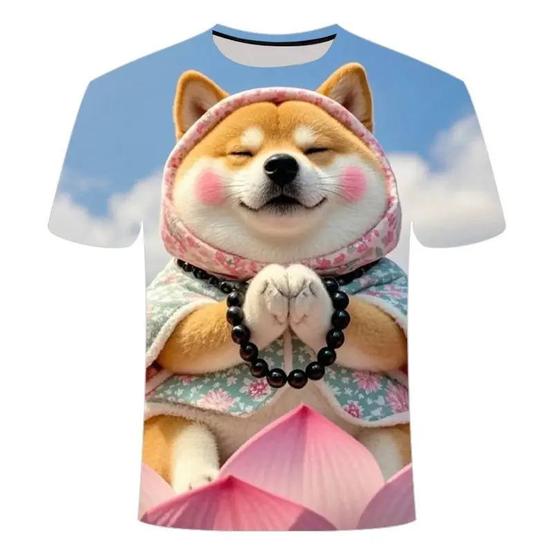 Dog emoji series 3D printed for boys and girls a niche round-neck short-sleeved style Kids Tshirt Men's Shirts Woman t-shirts