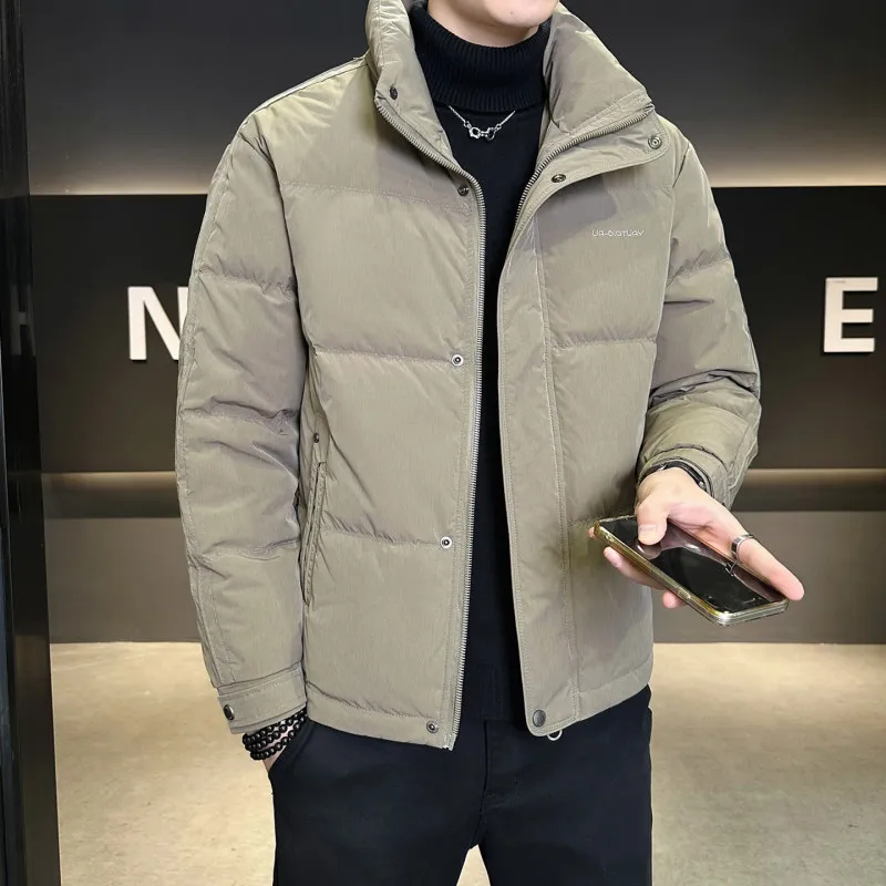

Мужская утепленная белая пуховая куртка-пилот, теплая зимняя куртка в американском стиле, повседневная одежда, на молнии