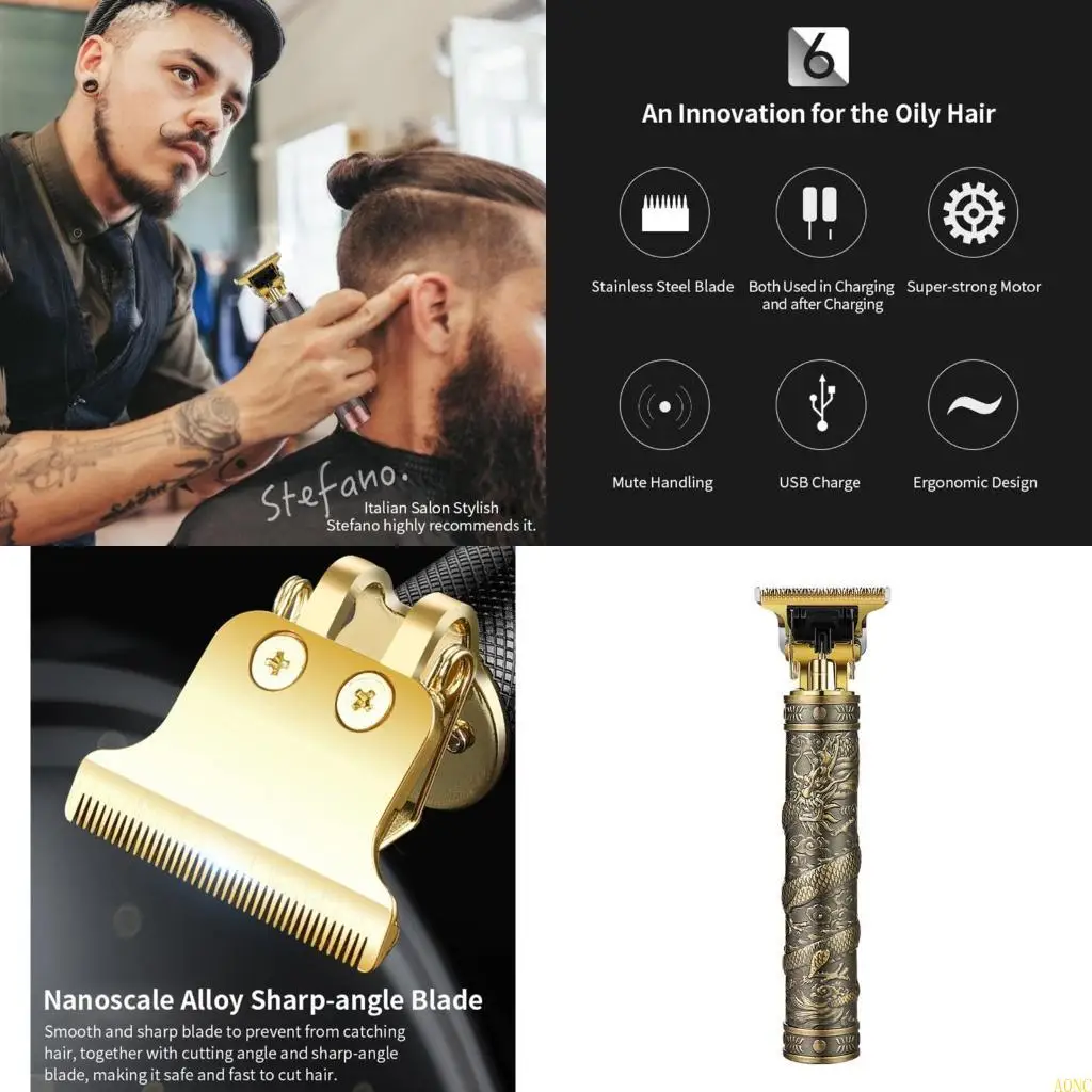 

A0NC Men Hair Clippers for Hair Cutting Rechargeable Hair Cutting for Barbers