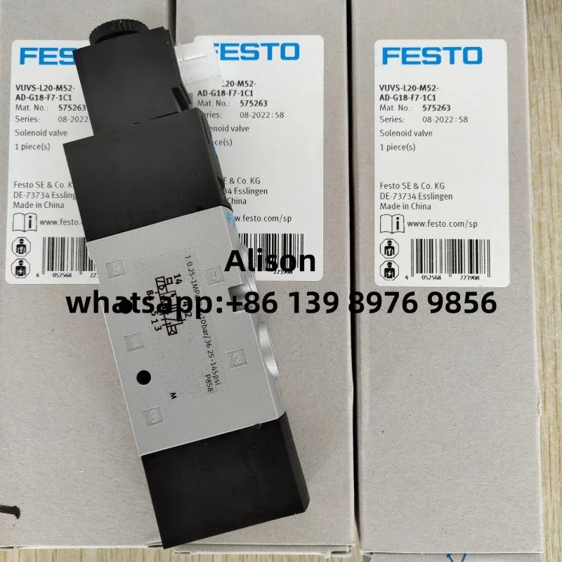 

FESTO VUVS-L20-P53E-MD-G18-F7-1C1 575266 VUVS-L25-M52-AD-G14-F8-1C1 575503