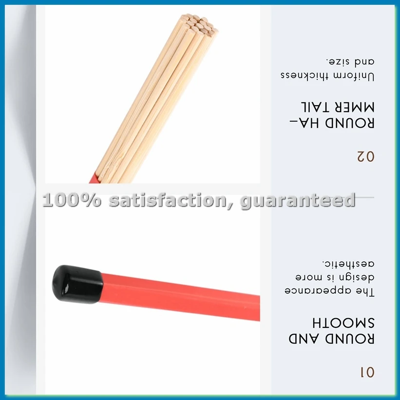 2 Pairs Drum Sticks Brushes Jazz Drumsticks Practical Drumsticks for Skilled Drummers to Create New Sound of Drum-ABFB