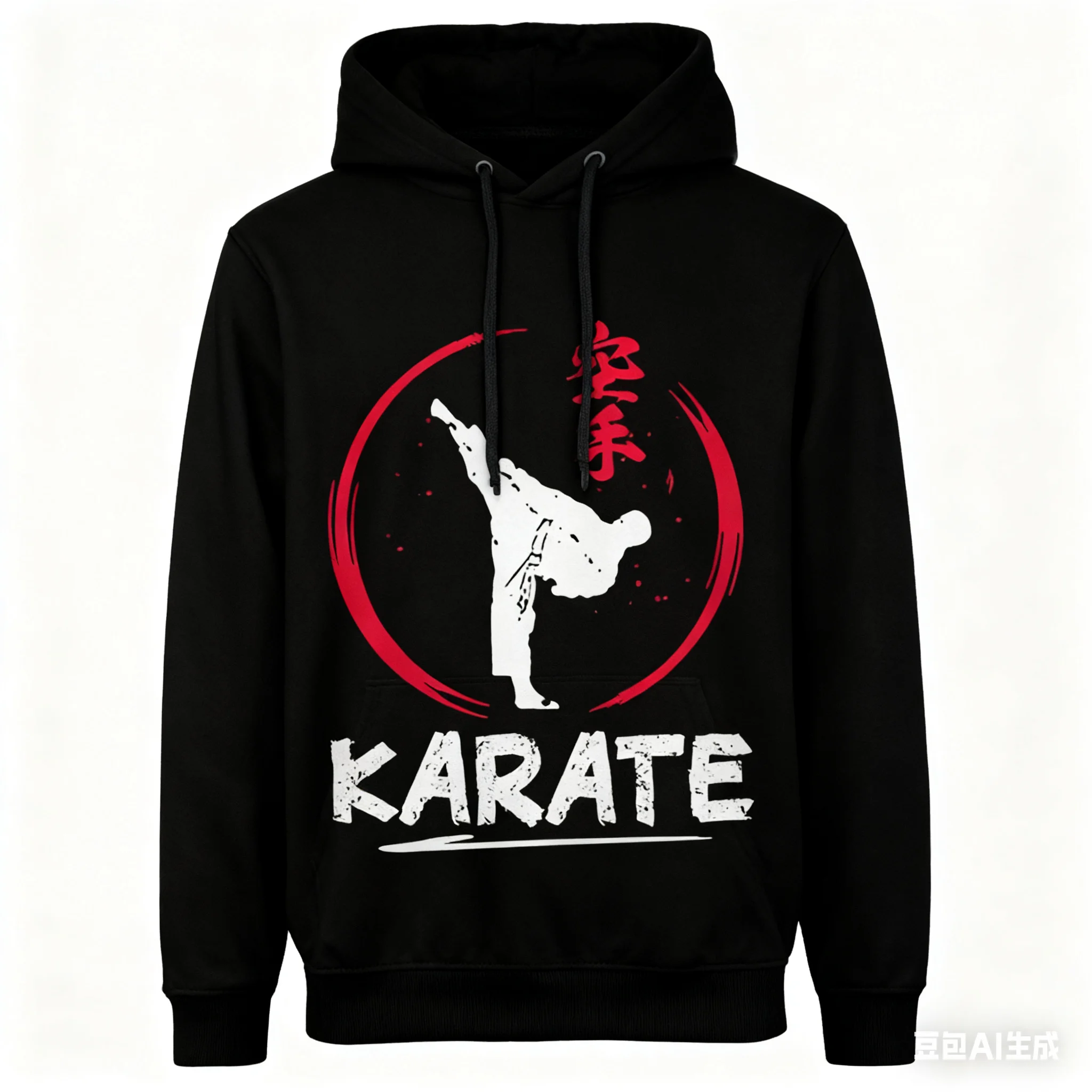 

Karate Kungfu Print Men's Hoodie Autumn and Winter Casual Loose Sweatshirts Fashion Sports Pullover Martial Arts Workout Clothes