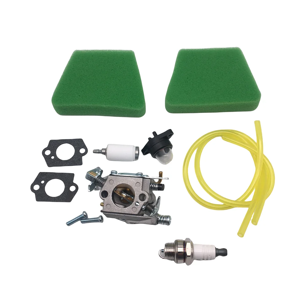 Chainsaw Carburetor For Partner 350 351 370 390 420 Mcculloch 333 335 338 Poulan 050 2055 2115 Primer Pump Spark Plug Carb Kit