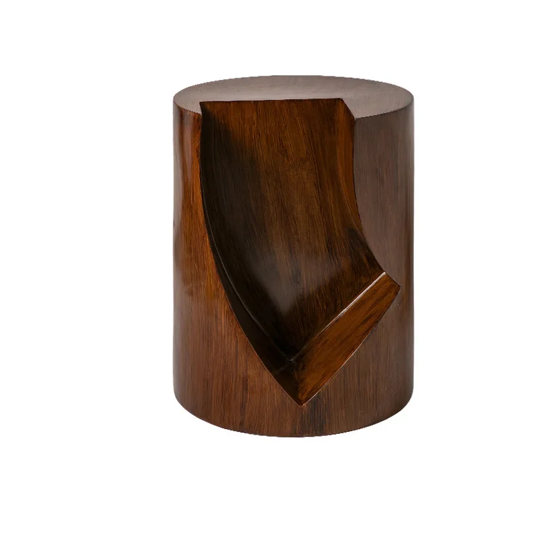 Shoe changing stool, simple and creative stump edge storage low bookcase