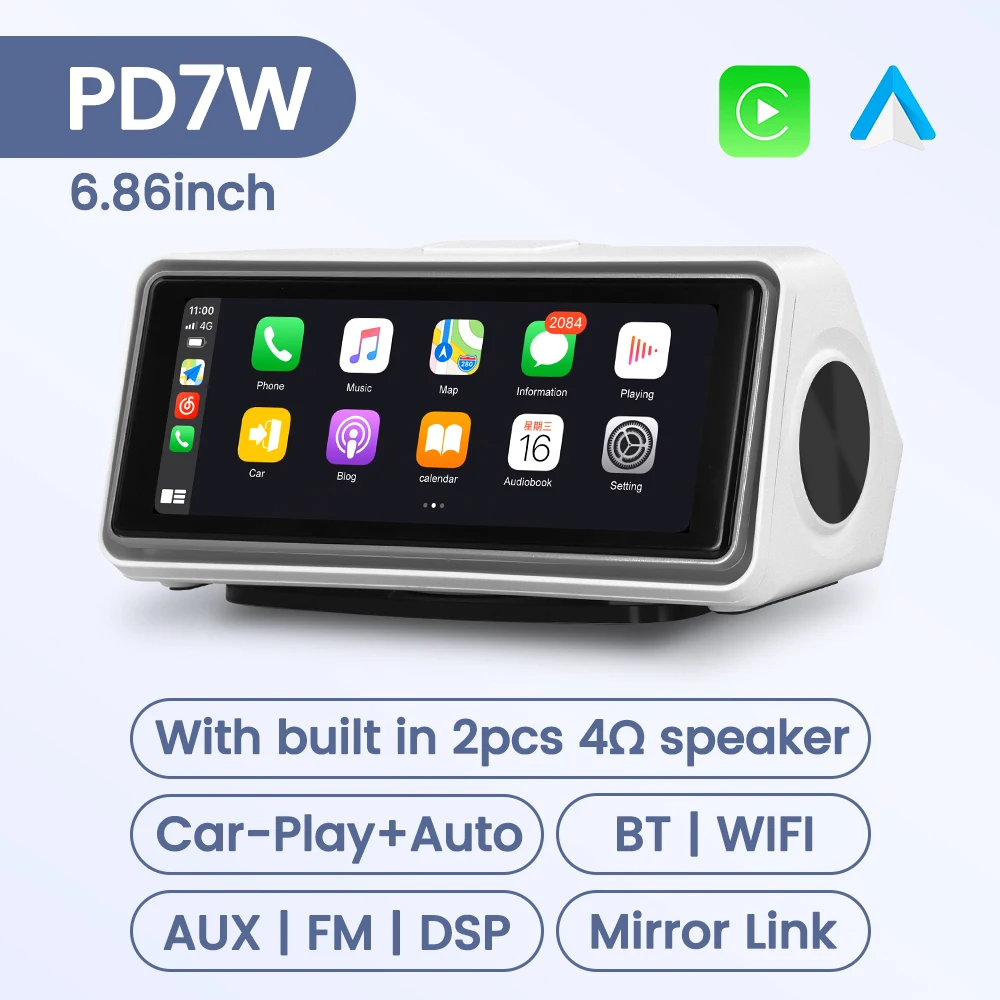 MEKEDE 6.86-inch Universele Autoradio Draadloze Carplay Android Auto MP5 Speler Multimedia Recorder FM AUX DSP BT