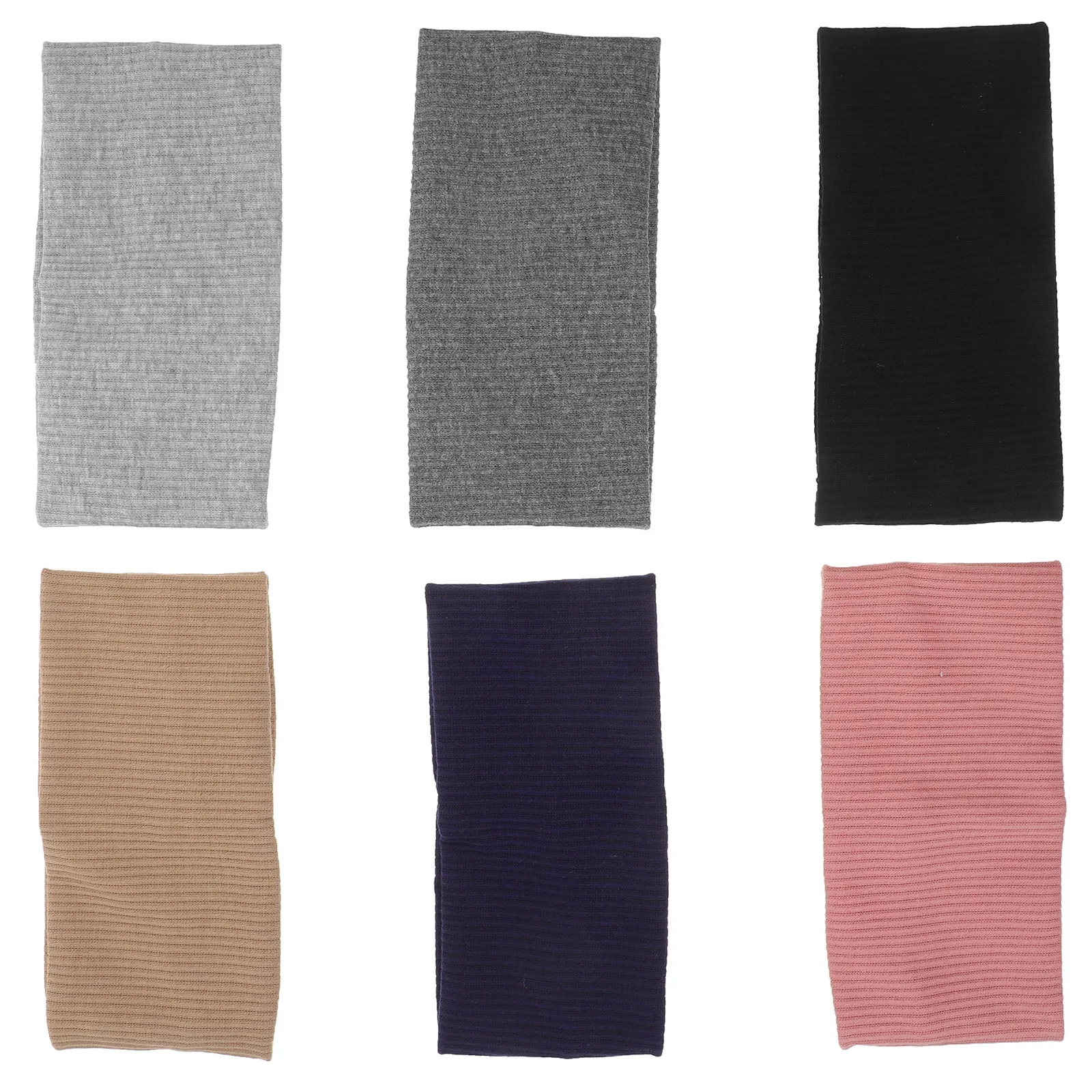 

6Pcs Knitted Wide Headband for Sports Women Hairbands Stretchy Comfortable Fabric Yoga Workout Headwraps Makeup Face Washing