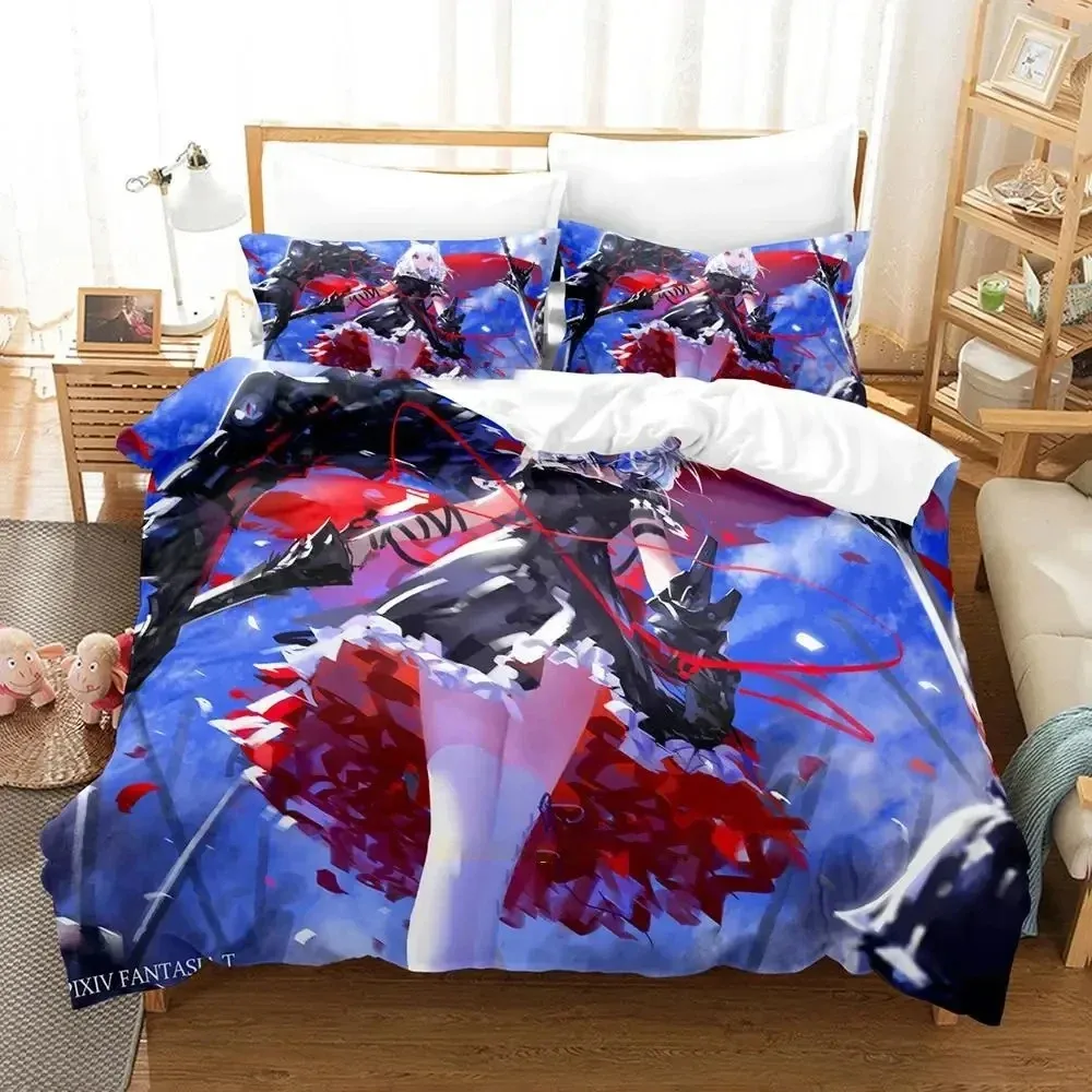 Anime Pixiv Fantasia T Bedding Set Duvet Cover Bed Set Quilt Cover Pillowcase Comforter king Queen Size Boys Adult Bedding Set