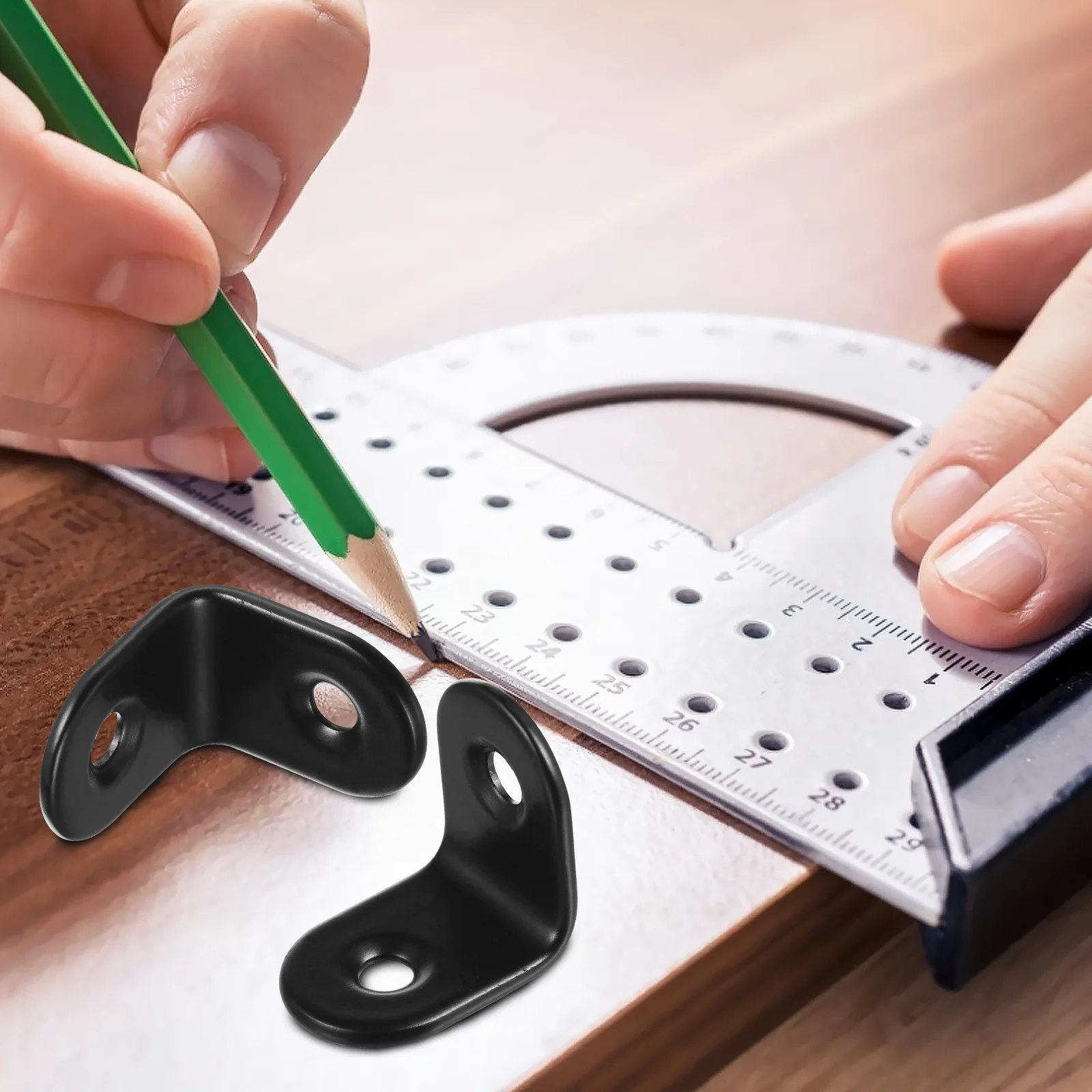 

30pcs Stainless Steel Corner Brackets Heavy Duty Right Angle Shelf Support For Bookshelf Table Chair Screws Included