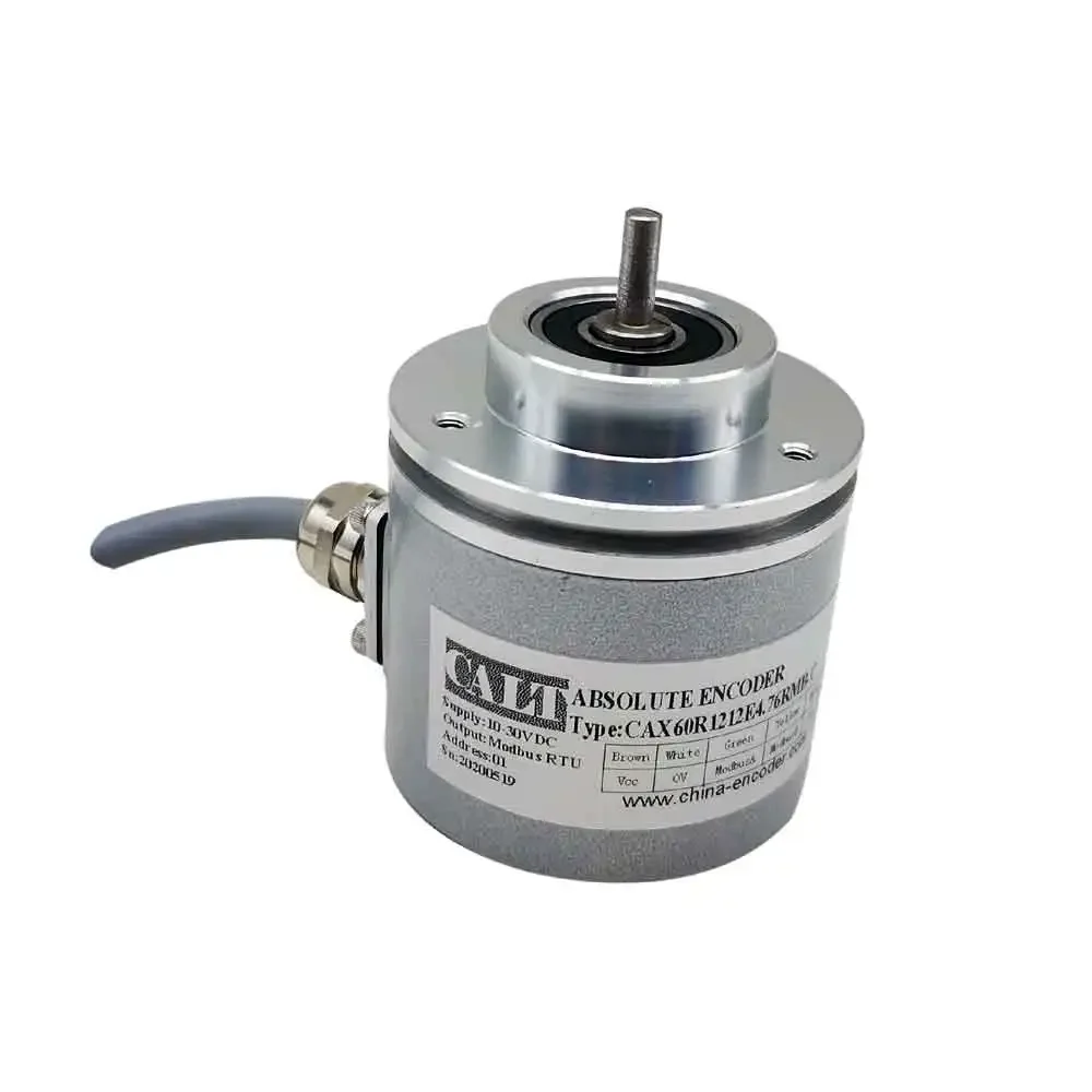 Em estoque: Encoder rotativo absoluto multi-giro CALT 14 bits RS485 Modbus RTU CAX60