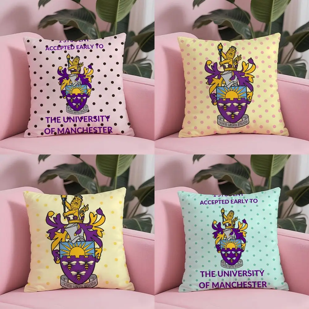 University Of Manchester Cushion Cover Sofa Cushion Cover Personalized Gift Living Room Home Decor Pillow