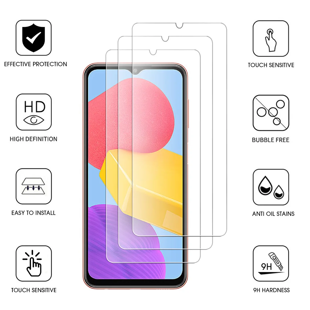 Protecteur d'écran pour Samsung Galaxy M13, verre guatémaltèque, dureté 9H, film de protection contre les rayures, accessoires 5G