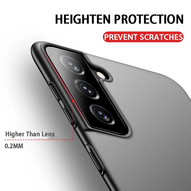 Sandstone Ultra Thin Hard Matte Case For Samsung Galaxy S24 S23 S22 S21 S20FE S10 Note20 10 9 Plus Ultra Slim PC Back Cover Capa