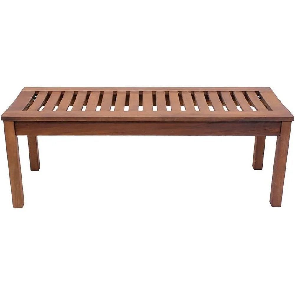 Patio Benches, Outdoor Backless , 4-Foot - OFB-08 Natural Patio Benches