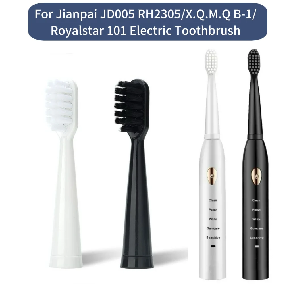 رؤوس فرشاة الأسنان البديلة لـ Jianpai JD005 RH2305/X.Q.M.Q B-1/Royalstar101 فرشاة الأسنان الكهربائية فوهات شعيرات دوبونت الناعمة