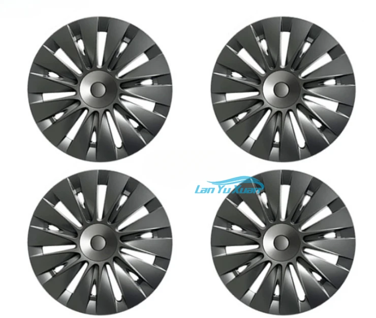 4PCS 19-Inch Hub Cap Performance Replacement Wheel Cap Automobile Hubcap Full Rim Cover Accessories for  Model Y 2018-2023