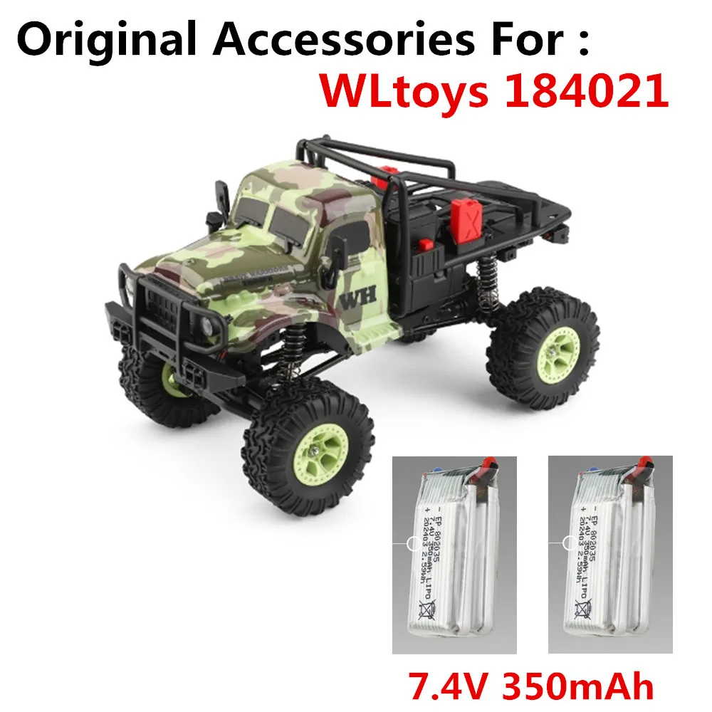 WLtoys 184021 Rc Car Battery Original Accessories 7.4v 350mAh For: 184021 RC Car