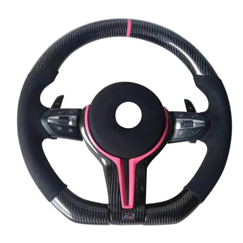 

Multifunctional Carbon Fiber Steering Wheel for Car Modifications Leather Style Racing Wheel