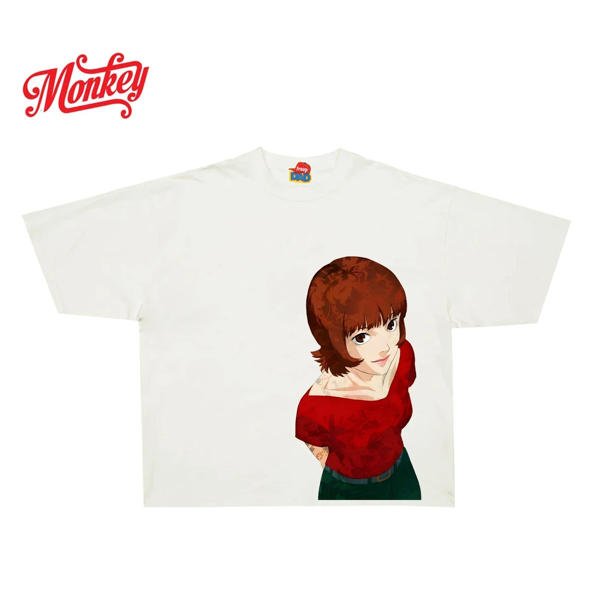 

2025Y2k Harajuku Anime Pattern Top Short-sleeved High Street Style T-shirt High-quality Rest Sports Men'sandwomen's Tops T-shirt