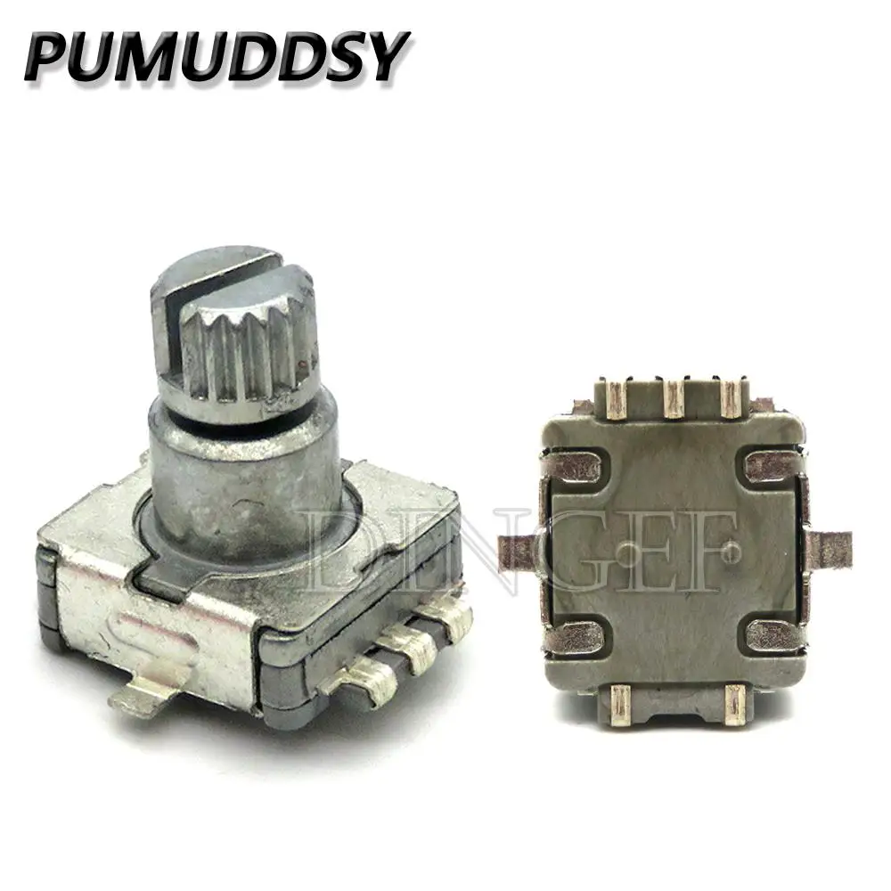 5PCS/LOT Rotary Encoder Switch EC11 With Push Switch 5Pin SMD Type Handle Length 10MM Plum Shaft