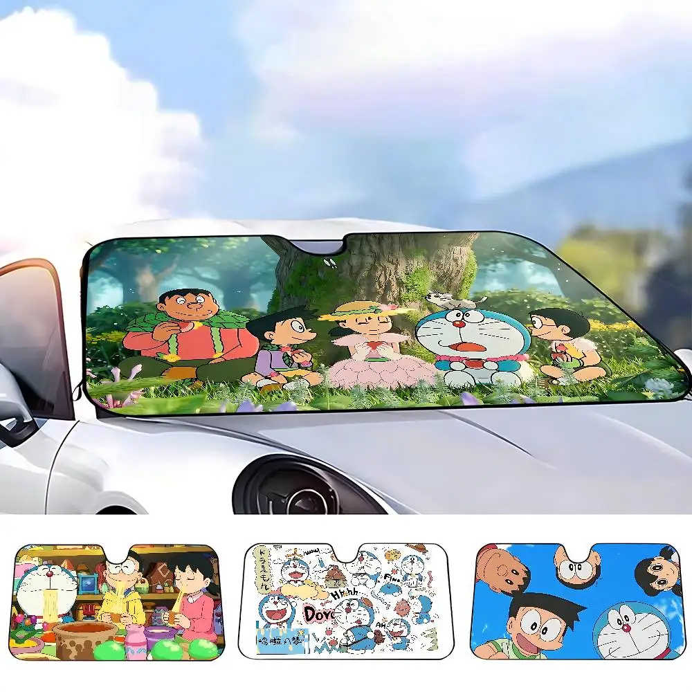 Cute D-Doraemons Car SunShade Car Sunshade Covers Cover Universal Windscreen Folding Visor