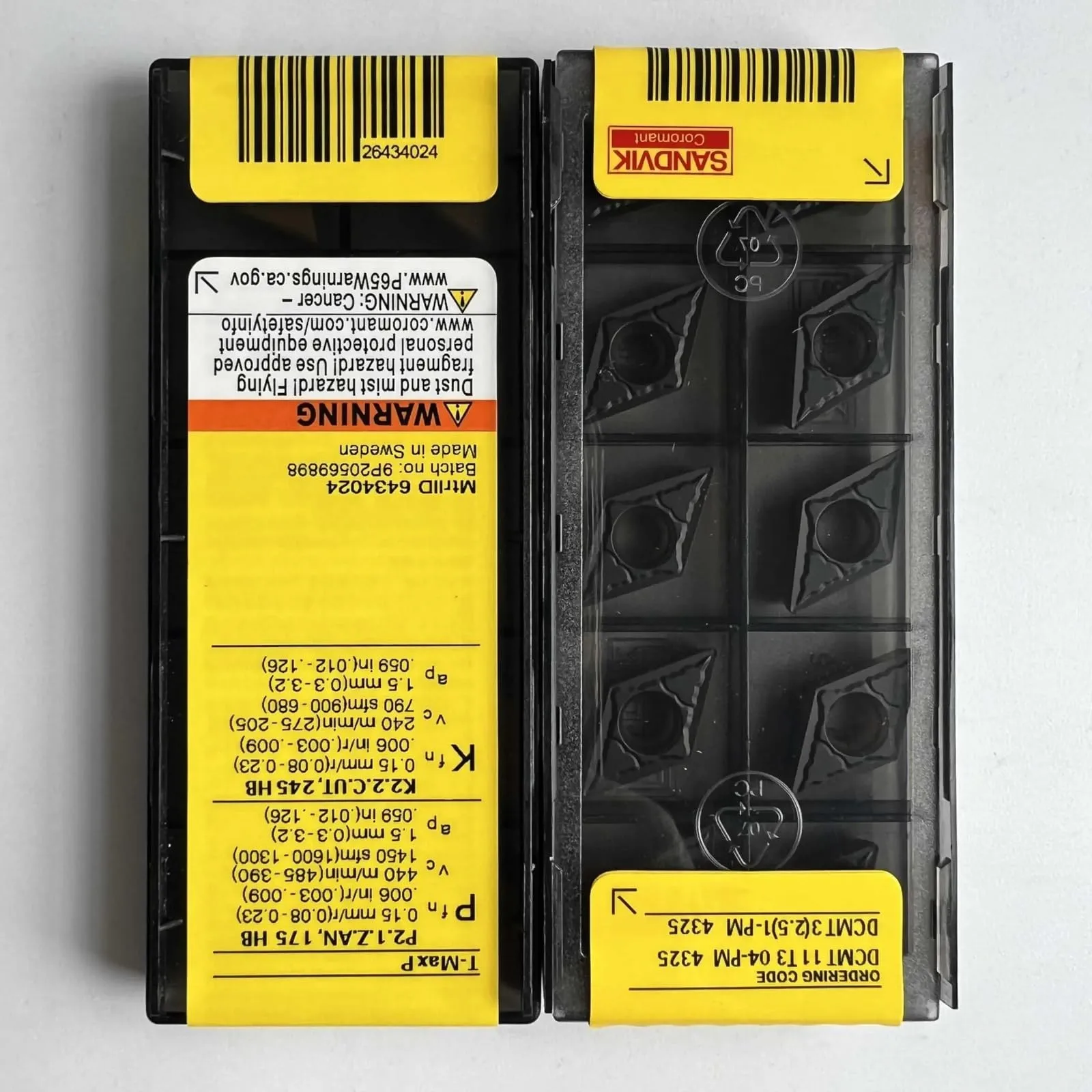 Outil de lame CNC en alliage dur d'origine SANDVIK/DCMT11T304-PM 4325 10 pièces