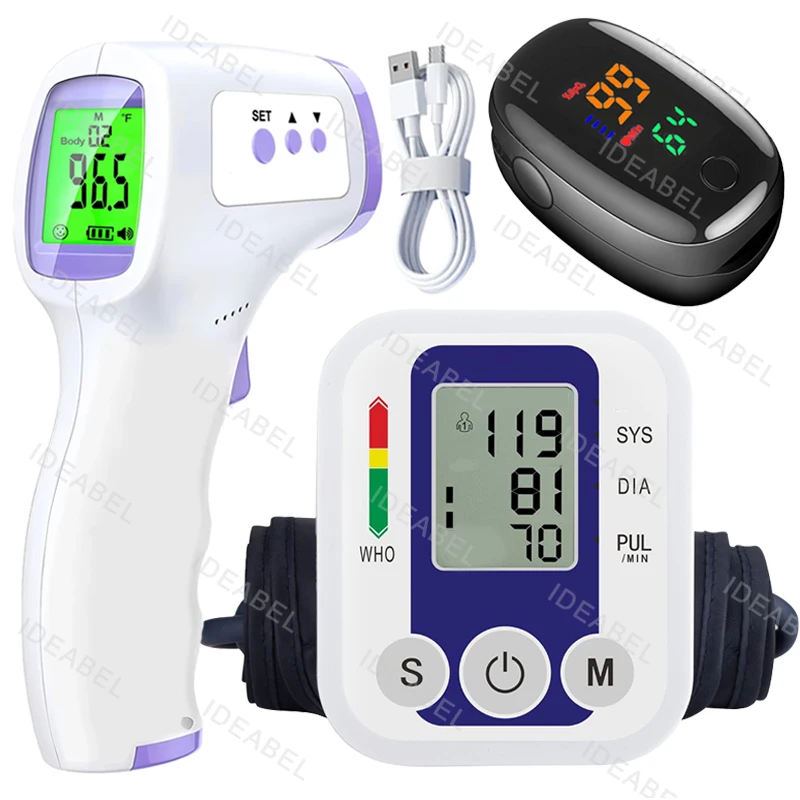 Tensiómetro Digital de Brazo, Medidor de Presión Arterial Automático, Monitor de Presión Arterial, Pulsímetro, Medidor de Frecuencia Cardíaca