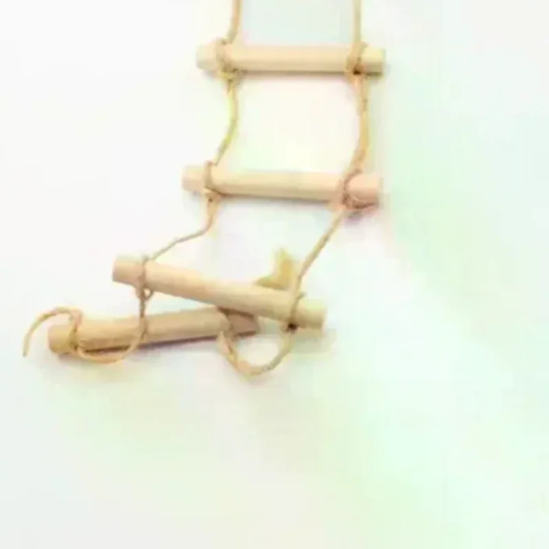 Mini corde de chanvre en bois pour maison de poupée, 1 pièce, échelle suspendue, jardinage pour animaux de compagnie, modèle de scène Miniature, jouets, accessoires pour maison de poupée